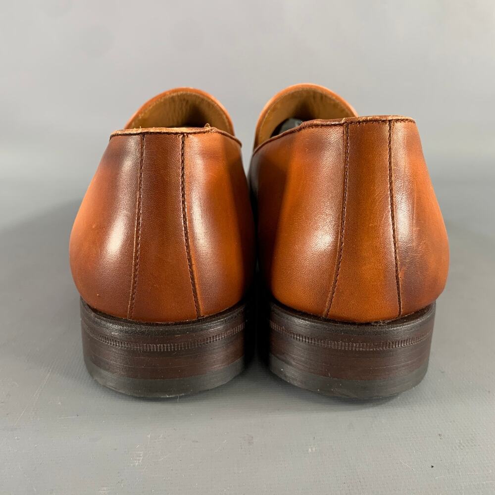 KLEIN EPSTEIN & PARKER Size 9 Brown Tan Distressed Patent Leather Loafers - Picture 3 of 8